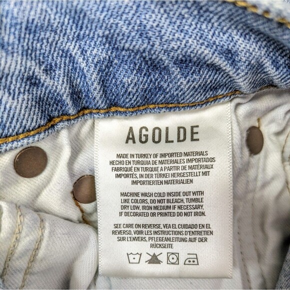 AGOLDE Womens Riley High Rise Straight Crop Jeans Size 24 - Picture 9 of 9